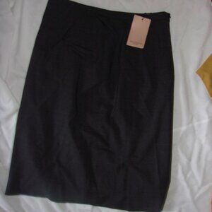 NEW wool  size 12 gray  casual dress womens skirt work wear large career
